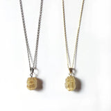 Rutilated Quartz Pixiu Brave Troops Charms Pendant Necklace