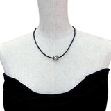 KKGEM Spinel Pearl Crystal Pave Necklace Gemstone Jewelry