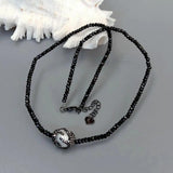 KKGEM Spinel Pearl Crystal Pave Necklace Gemstone Jewelry