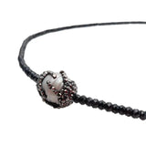 KKGEM Spinel Pearl Crystal Pave Necklace Gemstone Jewelry