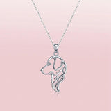 Strollgirl 925 Silver Golden Retriever Necklace Gift
