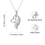 Strollgirl 925 Silver Golden Retriever Necklace Gift