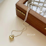 925 Silver Heart Pendant Stacking Necklace