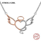 Arrival 925 Silver Diy Angel&devil Pendant Necklace