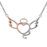 Arrival 925 Silver Diy Angel&devil Pendant Necklace