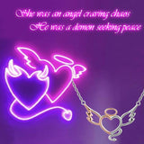 Arrival 925 Silver Diy Angel&devil Pendant Necklace