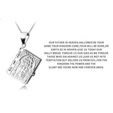 925 Silver Lord's Prayer Bible Pendant Necklace