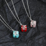 925 Silver Woman Box Necklace Light Jewelry