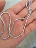 925 Sterling Silver CZ Stone Tennis Choker Necklace