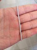 925 Sterling Silver CZ Stone Tennis Choker Necklace