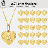 Sterling Silver Heart Necklace with Initial Layered Design