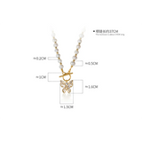 925 Silver Baroque Pearl Butterfly Pendant Necklace