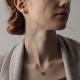 925 Silver Opal Necklace Quiet Forest Olive Pendant