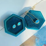 925 Silver Opal Necklace Quiet Forest Olive Pendant