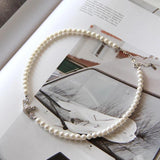 925 Silver Baroque Pearl Necklace Women Wide Chain Natural Pendant Office