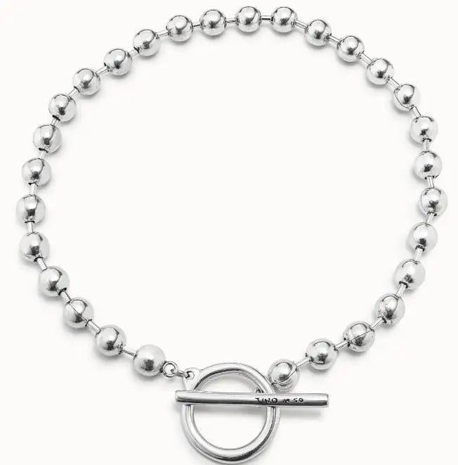 Electroplating 925 Silver Bead Necklace Holiday Jewelry