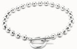 Electroplating 925 Silver Bead Necklace Holiday Jewelry