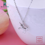 925 Silver Unicorn Pendant Necklace Bohemia Style Jewelry