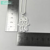Hand of Fatima 925 Sterling Silver Pendant Necklace