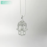 Hand of Fatima 925 Sterling Silver Pendant Necklace