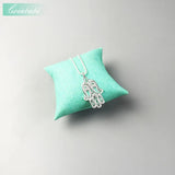 Hand of Fatima 925 Sterling Silver Pendant Necklace