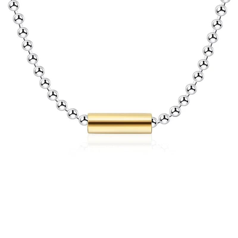 925 Silver Bead Chain Choker Necklace Trending Jewelry