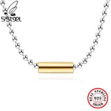 925 Silver Bead Chain Choker Necklace Trending Jewelry