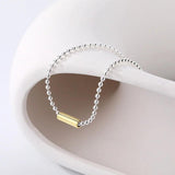 925 Silver Bead Chain Choker Necklace Trending Jewelry