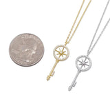 925 Sterling Silver Pendant Iced Zircon Charm Necklace Women Jewelry Gift
