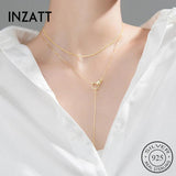 925 Sterling Silver Round Bead Sweater Necklace Double Chain