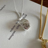 925 Silver Bears Pearl Necklace Pendant Charm Small Chain