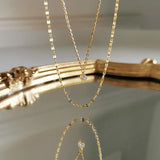 One Piece 925 Sterling Silver Double Chain 18k Necklaces