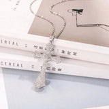 925 Silver Bible Jesus Cross Pendant Necklace Crucifix Charm N020