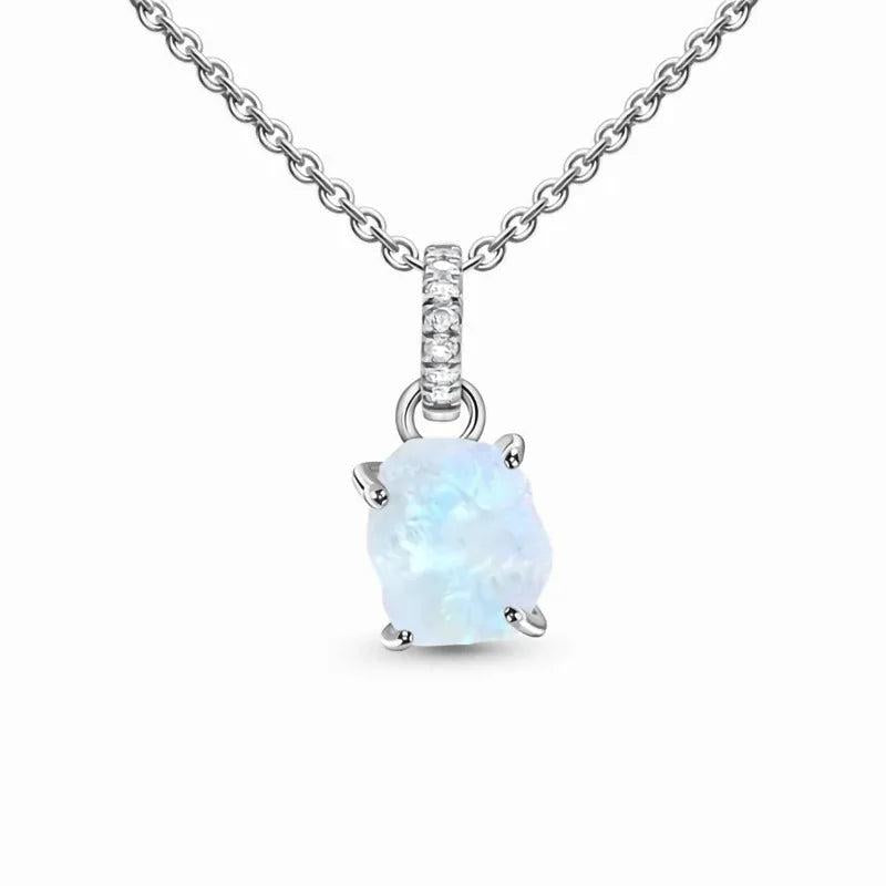 S925 Moonstone Pendant Necklace Women's All-Match Jewelry