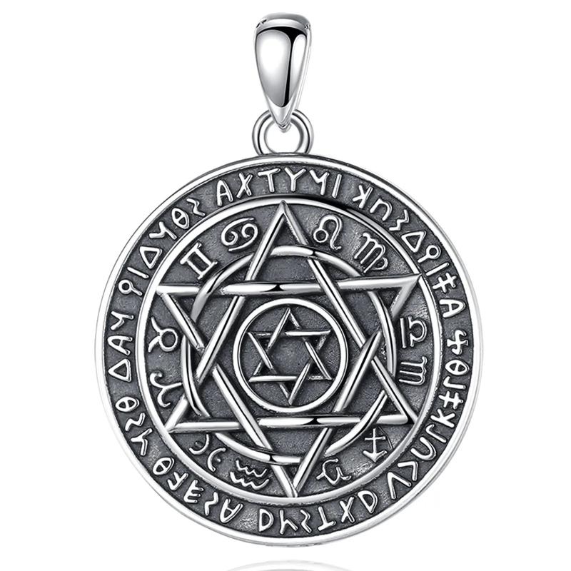 Eudora 925 Silver Solomon Talisman Pentagram Necklace
