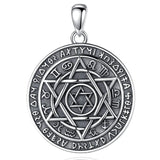 Eudora 925 Silver Solomon Talisman Pentagram Necklace