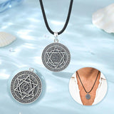 Eudora 925 Silver Solomon Talisman Pentagram Necklace