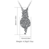 925 Sterling Silver Filigree Cat Necklace Kitten Pendant Men Women
