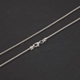 925 Silver 2mm Box Chain Necklace Pendant Accessories Men's Women's Jewelry