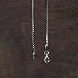 925 Silver 2mm Box Chain Necklace Pendant Accessories Men's Women's Jewelry