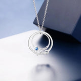 925 Silver Personalized Name Necklace 2 Birthstones Couple Necklaces