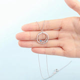 925 Silver Personalized Name Necklace 2 Birthstones Couple Necklaces