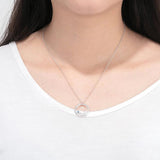 925 Silver Personalized Name Necklace 2 Birthstones Couple Necklaces