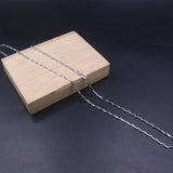 925 Sterling Silver Necklace 1.5mm Melon Link 20in Chain