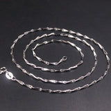 925 Sterling Silver Necklace 1.5mm Melon Link 20in Chain