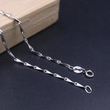 925 Sterling Silver Necklace 1.5mm Melon Link 20in Chain