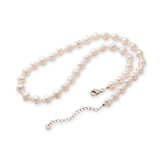 TrustDavis 925 Silver 7mm Freshwater Pearl Necklace For Women Wedding
