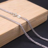 925 Silver Necklace 1.6mm Wheat Link 20in Chain