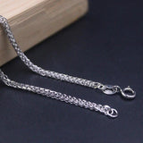 925 Silver Necklace 1.6mm Wheat Link 20in Chain