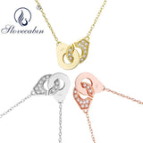 925 Silver Handcuff Menottes Chain Necklace Wedding Jewelry
